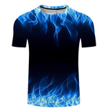 Blue Flaming 3D T-Shirt
