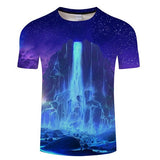 Blue Flaming 3D T-Shirt