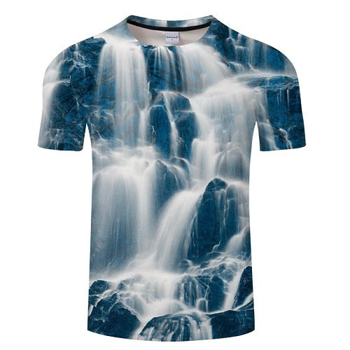 Blue Flaming 3D T-Shirt