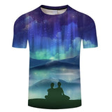 Blue Flaming 3D T-Shirt