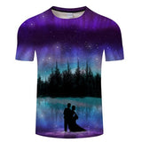 Blue Flaming 3D T-Shirt