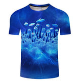 Blue Flaming 3D T-Shirt