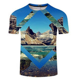 Blue Flaming 3D T-Shirt