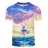 Blue Flaming 3D T-Shirt